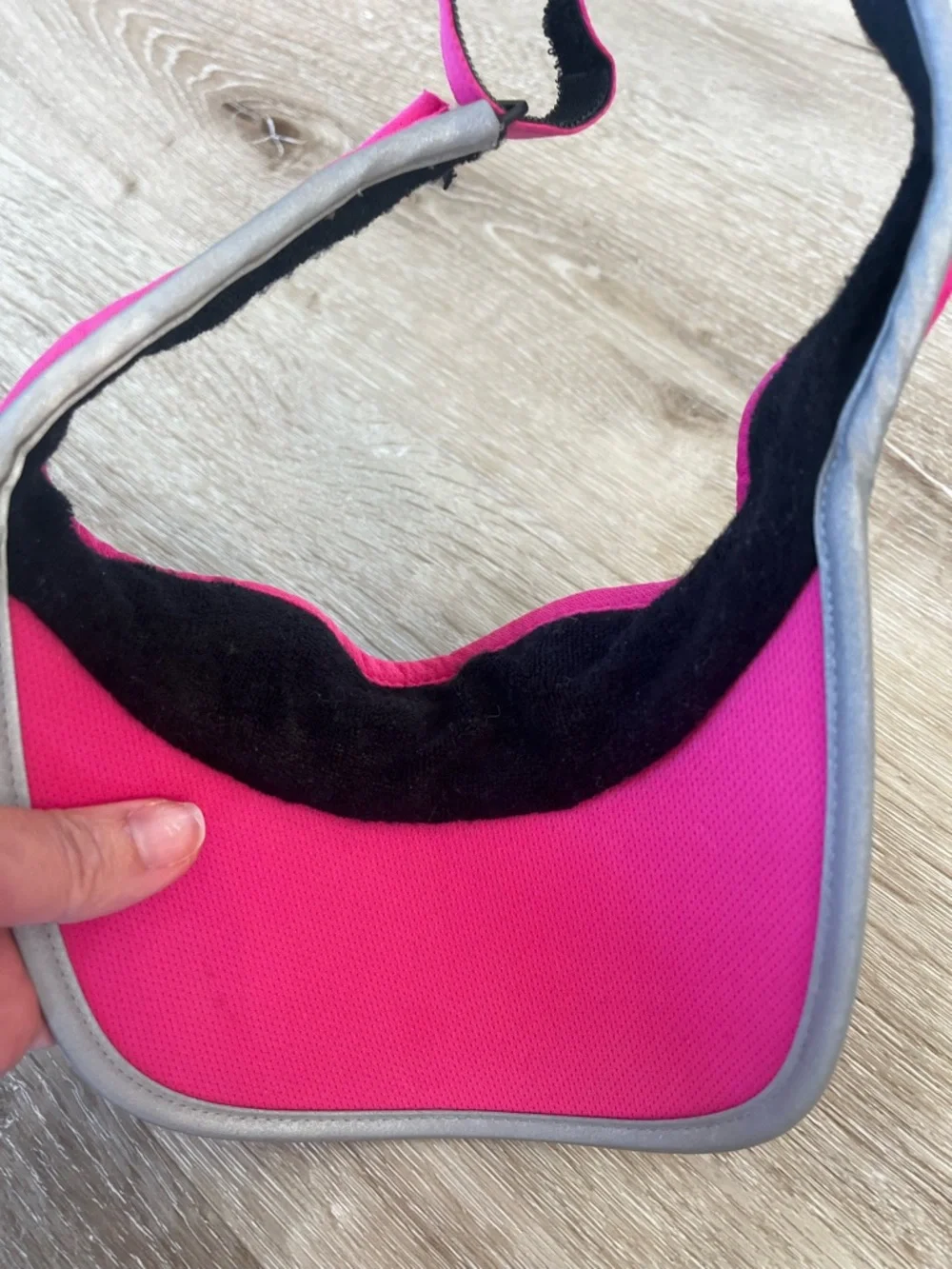 The North Face Kids Hot Pink Visor with Reflective Trim